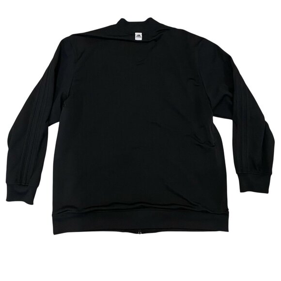 ADIDAS Men's BROOKLYN NETS Black Track Jacket Full Zip NBA Stitch Logo 2XL - Picture 9 of 14